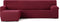 Hoes voor chaise longue met korte armleuning links Eysa JAZ Bordeaux 120 x 120 x 360 cm