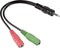 Hama 0.1v - 3.5mm jack M/F - 2x Stereokoppeling - Zwart