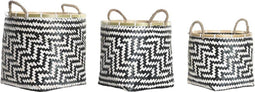 Basket spelset DKD Home Decor Koloniaal Bamboe (40 x 40 x 44 cm)
