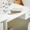 SoBuy FWT35-W - Bureau - Werktafel met Lade en Legplanken - Wit