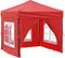 vidaXL - Partytent - inklapbaar - met - zijwanden - 2x2 - m - rood