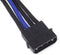 Silverstone PP07-BTSBA - Kabel - Molex (4-pin) naar SATA (data) - Blauw Zwart