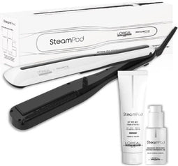 Steampod 3.0 Pack - L'Oréal Professionnel - UFR10011 - Professionele 2 in 1 stoomstijltang - Serum - Dampgeactiveerde behandeling - Wit
