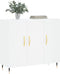 vidaXL - Dressoir - 90x34x80 - cm - bewerkt - hout - wit