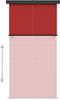 vidaXL - Balkonscherm - 165x250 - cm - rood
