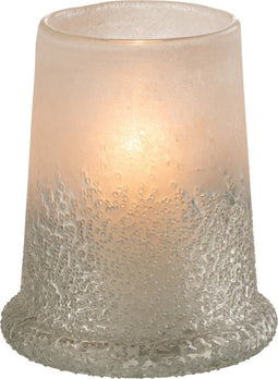 J-Line windlicht suiker - glas - wit - medium