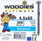 WOODIES® Ultimate Platverzonkenkopschroef Torx Verzinkt 4,5x60 Deeldraad VE=200 - 61545441
