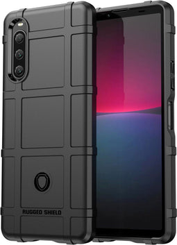 iMoshion Hoesje Geschikt voor Sony Xperia 10 V Hoesje Siliconen - iMoshion Rugged Shield Backcover - Zwart