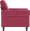 Fauteuil 60 cm fluweel wijnrood