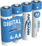 Ansmann NiMH 2850 mAh - AA Mignon Batterijen - Hoge capaciteit - (4 stuks)