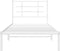 vidaXL - Bedframe - met - hoofdbord - metaal - wit - 90x190 - cm