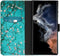 iMoshion Hoesje Geschikt voor Samsung Galaxy S23 Ultra Hoesje Met Pasjeshouder - iMoshion Design Softcase Bookcase - Zwart / Blossom