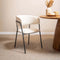Liviza Stoel Beni linnen beige - Linnen - Rond Beige - 78 cm , 55.5 cm , 54 cm