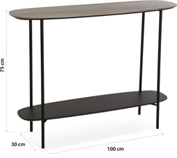 Console Versa Salem Zwart 30 x 75 x 100 cm