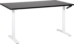 DESTINAS - Verstelbaar bureau - Zwart/Wit - 160 x 72 cm - Spaanplaat