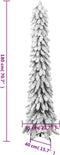 vidaXL - Kunstkerstboom - met - verlichting - en - sneeuw - 100 - LED's - 180 - cm