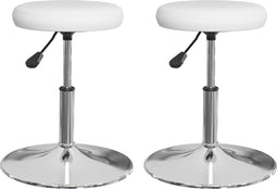 vidaXL - Eetkamerstoelen - 2 - st - kunstleer - wit