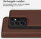 Accezz Samsung Galaxy S21 Ultra - 2 in 1 Wallet Bookcase - Echt Nappa leer - Bruin