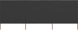 vidaXL - Windscherm - 3-panelen - 400x80 - cm - stof - antraciet