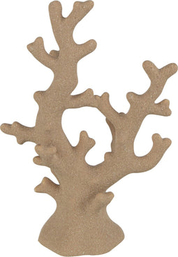 J-Line decoratie koraal Zand Glazuur - porselein - beige - large