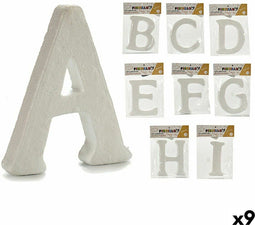 Pincello Letters Abcdefghi Wit Polyestyreen 2 X 23 X 17 Cm (9 Stuks)
