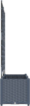 vidaXL - Tuinbak - met - Trellis - 2 - stuks - Lichtgrijs - 80x40x143 - cm