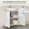 EUGAD Wastafelonderkast Wit Hoogglans - 60 x 60 x 30 cm - 2 Deuren