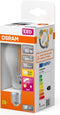 OSRAM LED Star Classic lamp met bewegingssensor en daglichtsensor, bolvorm, 7,3 W / 806 lm, EEK A, warm wit licht (2700 K), gemaakt van helder gekleurd loodvrij glas, E27 fitting, 60 mm diameter.