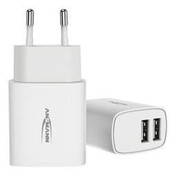 Ansmann HC212 - USB Charger - 2x USB poorten 12W - Wit