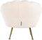 Richmond Interiors Kinderstoel Charly white teddy / gold (White)