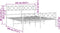 vidaXL - Bedframe - met - hoofd- - en - voeteneinde - metaal - wit - 135x190 - cm