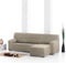 Hoes voor chaise longue met korte armleuning rechts Eysa ROC Lichtbruin 120 x 120 x 360 cm