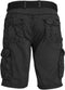 Cars Jeans ADURRAS - Cargo Short - Met ceintuur - Zwart - Maat XXL