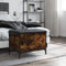 vidaXL - Opbergbankje - 62x42x45 - cm - bewerkt - hout - gerookt - eikenkleurig