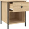 vidaXL - Nachtkastje - 40x42x50 - cm - bewerkt - hout - sonoma - eikenkleurig