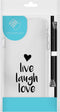 iMoshion iPhone 11 - Hoesje met Koord - Verstelbaar Koord - Zwart / Live Laugh Love