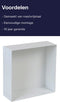Plieger Inbox - Inbouwnis - Opbouwnis RVS - 30 x 30 x 10 cm - Wit
