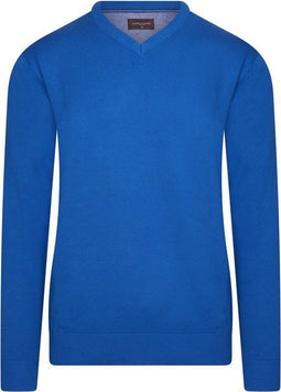 Cappuccino Italia - Heren Trui Pullover Royal - Blauw - Maat XL