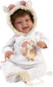 Llorens soft body Babypop Tala met bruin haar en geluid 44 cm