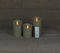 Anna's Collection LED stompkaarsen - set van 3 - bewegende LED-vlam - taupe (3 st)