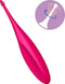 Satisfyer, oplegvibrator, tip vibrator, 'Twirling Fun', 17,5 cm, waterdicht, oplaadbaar, lichaamsvriendelijke siliconen