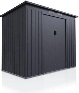 Juskys Gereedschapsschuur - Metalen Tuinschuur - Incl. Funderingsframe - Donkergrijs
