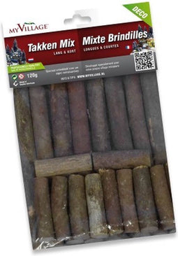 4 stuks Takken mix lang en kort - 120g