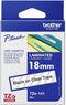 Brother TZE-141 - Lettertape - 18 MM - zwart op transparant