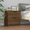 vidaXL - Nachtkastje - bewerkt - hout - bruin - eikenkleur