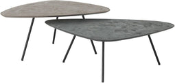 DTP Home Coffee table Plectro Earth, set of 2,38x90x50 cm (color: Fudge) / 34x100x60 cm (color: Pepper), mortex