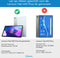Lenovo Tab M10 Plus (3e gen) - Tri-Fold Book Case & Screenprotector - Auto Wake functie - Donker Blauw