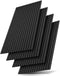 Juskys Akoestische Wandpanelen - Set van 4 - Dikte 1.80 cm - Donkergrijs (set van 4)