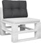 vidaXL - Palletkussen - 60x40x12 - cm - stof - zwart