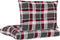 vidaXL - Palletkussens - 2 - st - ruitpatroon - stof - rood
